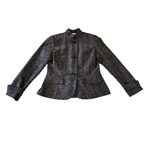 Coldwater Creek Women's Mandarin Collar Button Jacket Sz 8 - Picture 1 of 9